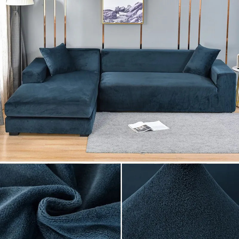 CouchCover - Zachte antislip meubelbeschermer  Pantino Donkerblauw 1-Zitsbank (90-140CM) 
