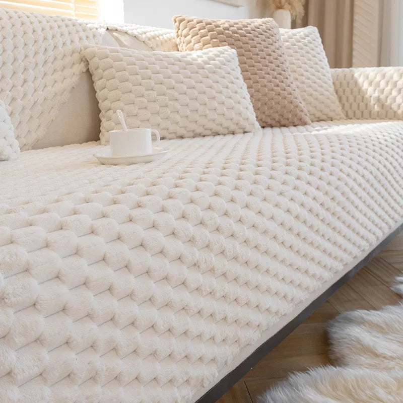 Honeycomb™ - Slip Vrije Sofa Overtrek Huis en Tuin Pantino Wit 1 zitting - 90x120 cm 
