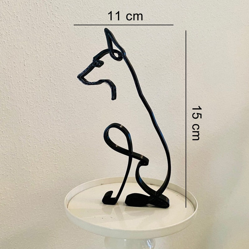 Minimalistische Hond Kunst Sculptuur - Dobermann - House - Pantino