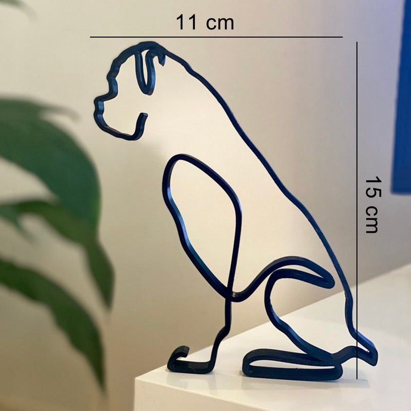 Minimalistische Hond Kunst Sculptuur - Boxer - House - Pantino