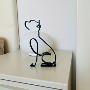 Minimalistische Hond Kunst Sculptuur - Jack Russel - House - Pantino