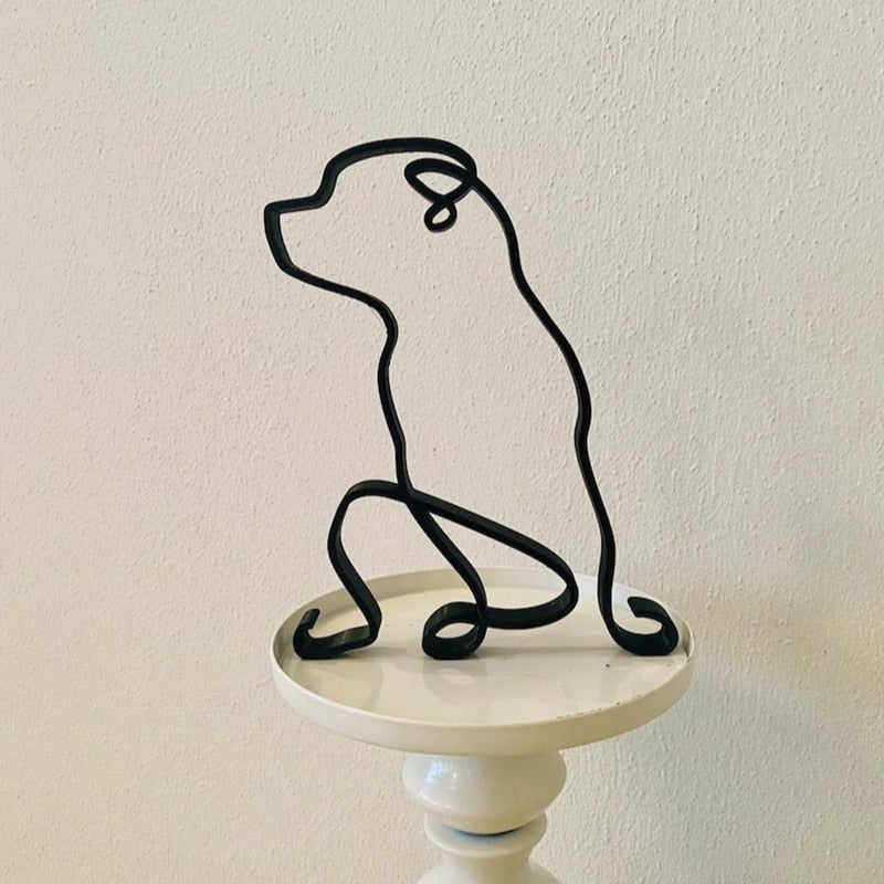 Minimalistische Hond Kunst Sculptuur - Rottweiler - House - Pantino