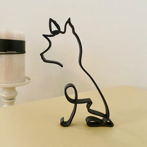 Minimalistische Hond Kunst Sculptuur - Fox Terrier - House - Pantino