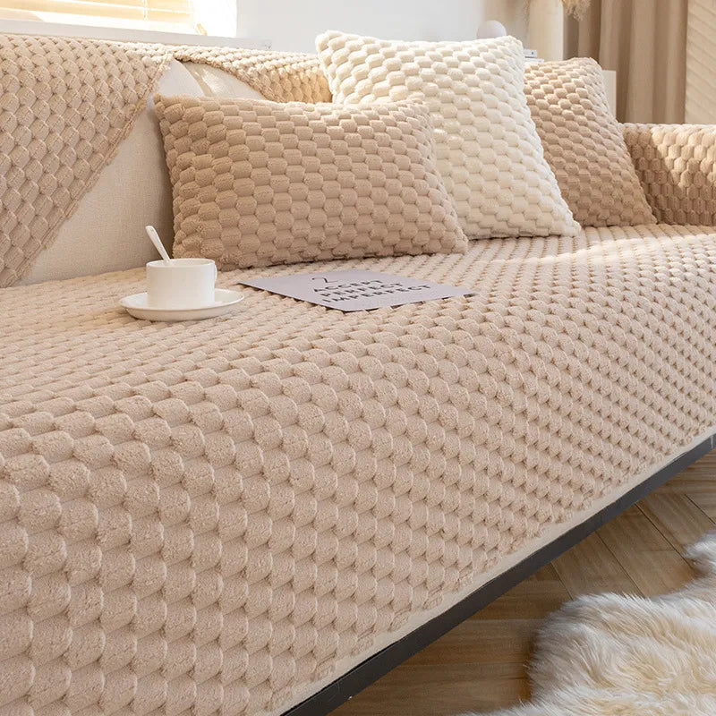 Honeycomb™ - Slip Vrije Sofa Overtrek Huis en Tuin Pantino Beige 1 zitting - 90x120 cm 