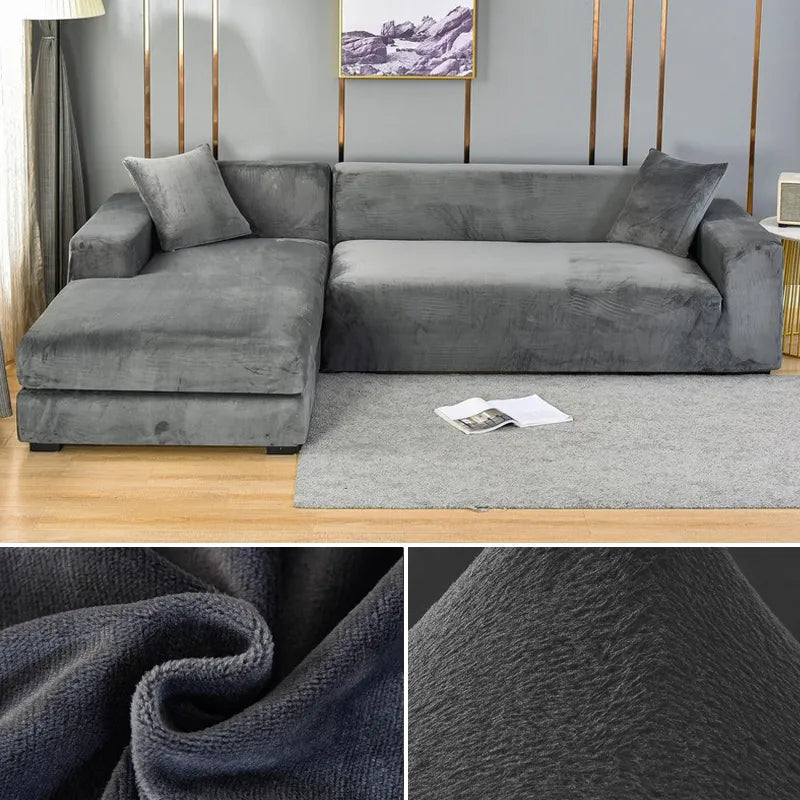 CouchCover - Zachte antislip meubelbeschermer  Pantino Donkergrijs 1-Zitsbank (90-140CM) 
