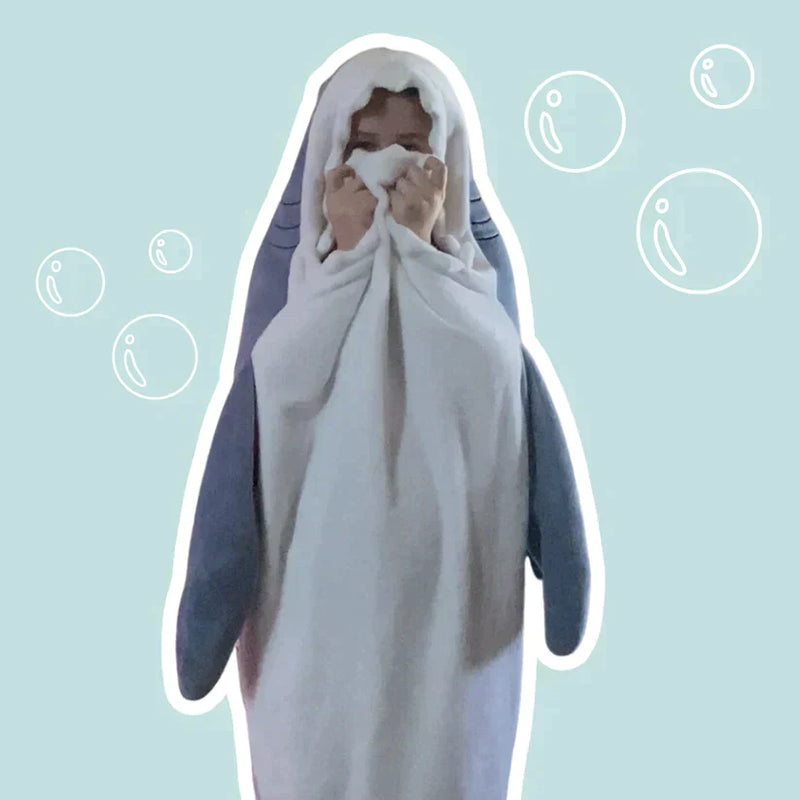 SnugShark™ - Gezellige hoodie met haaien deken Speelgoed Pantino   
