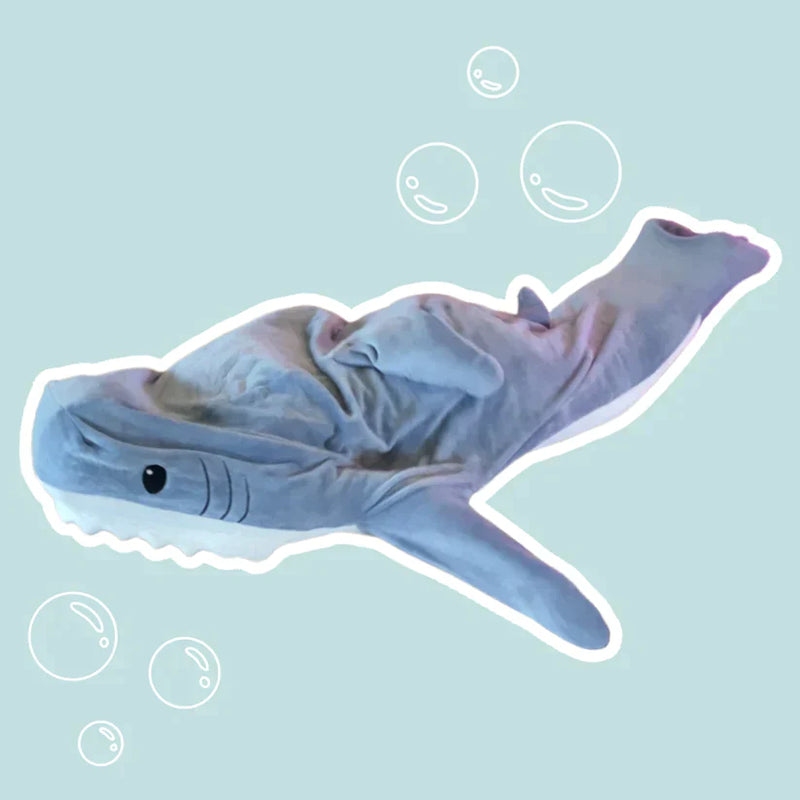 SnugShark™ - Gezellige hoodie met haaien deken Speelgoed Pantino   
