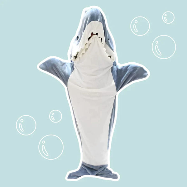 SnugShark™ - Gezellige hoodie met haaien deken Speelgoed Pantino 168-183 cm  
