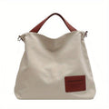 Bolso de Hombro Blanco Crema - AdeleBag - Lona Simple