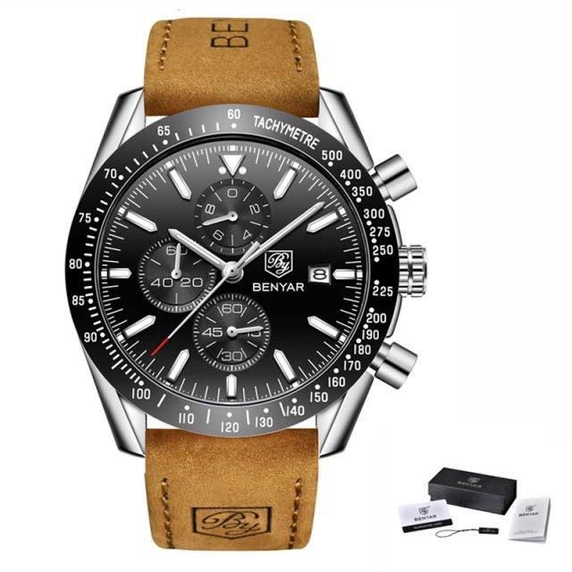 Benyard™ - Men's Waterproof Quartz Watch Gadget & Tools Pantino L Bruin Zilver Zwart  