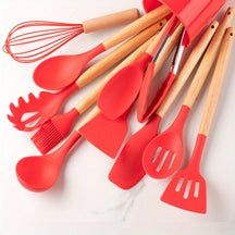 Cookware™ - Silicone 12-Delig Kookgerei Sets - Rood - Huis en Tuin - Pantino