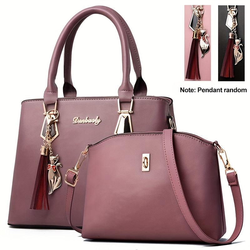 HandBag™ - PU Leren Tassenset Handbags Pantino Diep paars  