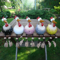 FunnyChicken - Decorazioni Sculture di Galline Artigianali - Nero