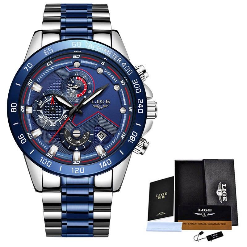 LigeWatch™ - Luxe horloges voor mannen Gadget & Tools Pantino Zilverblauw  