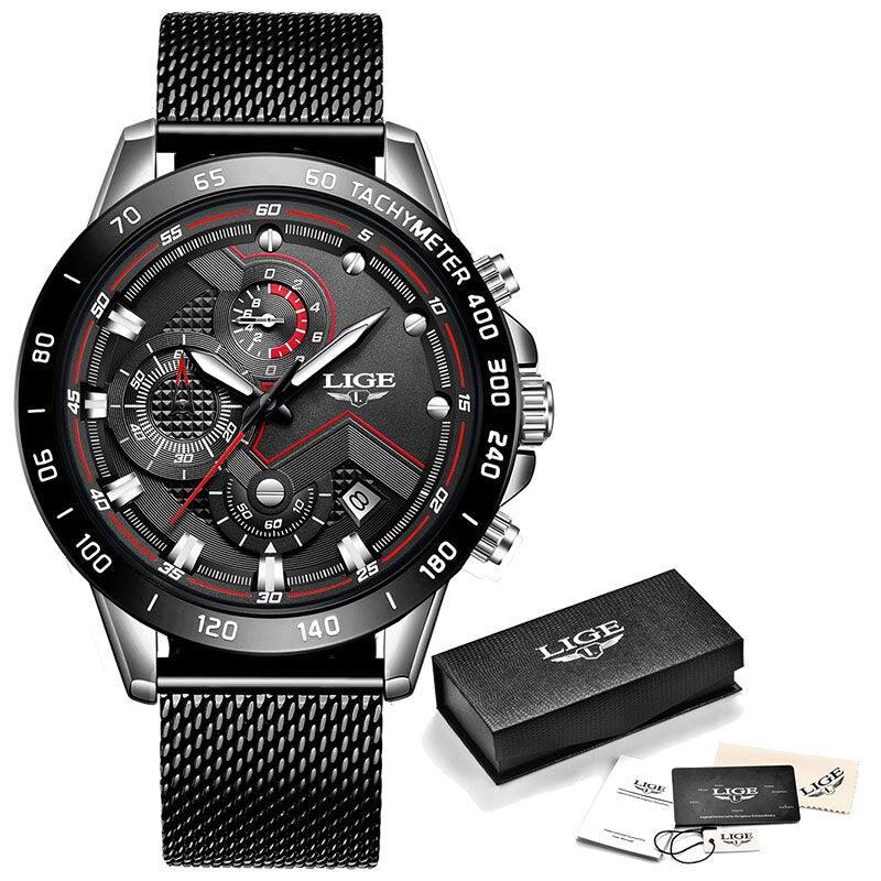 LigeWatch™ - Luxe horloges voor mannen Gadget & Tools Pantino Zilver Zwart Mesh  
