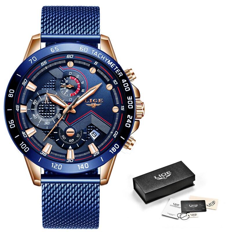 LigeWatch™ - Luxe horloges voor mannen Gadget & Tools Pantino Volledig blauw gaas  