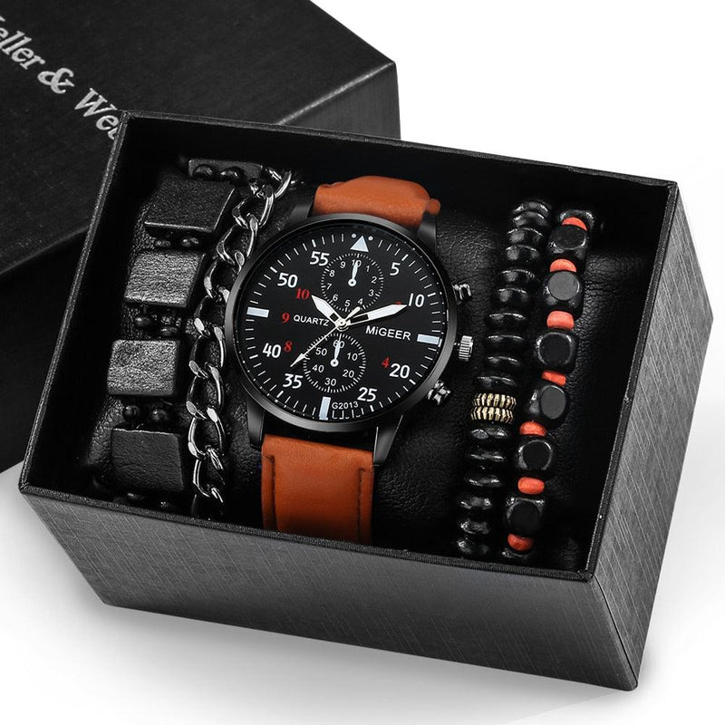 Luxe mannen horloge set - Fashion Gadget & Tools Pantino   