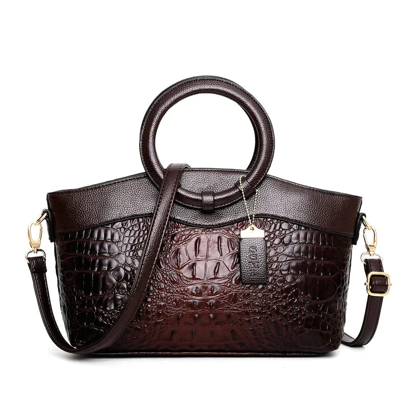 LuxeCroco™ - Luxe handtassen voor vrouwen Handbags Pantino Mokka bruin  