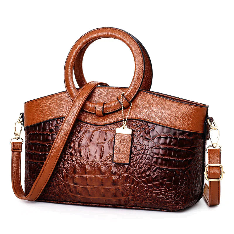LuxeCroco™ - Luxe handtassen voor vrouwen Handbags Pantino Karamelbruin  