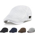 Baret męski biały (wyprzedany) - MeshCap - casualowe czapki, berety, bawełniane czapki