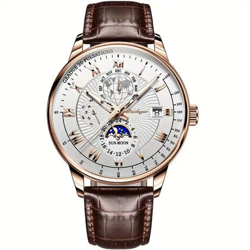 PhaseClock™ - Mechanisch luxe horloge voor mannen Gadget & Tools Pantino Roségoud Wit  